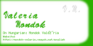 valeria mondok business card